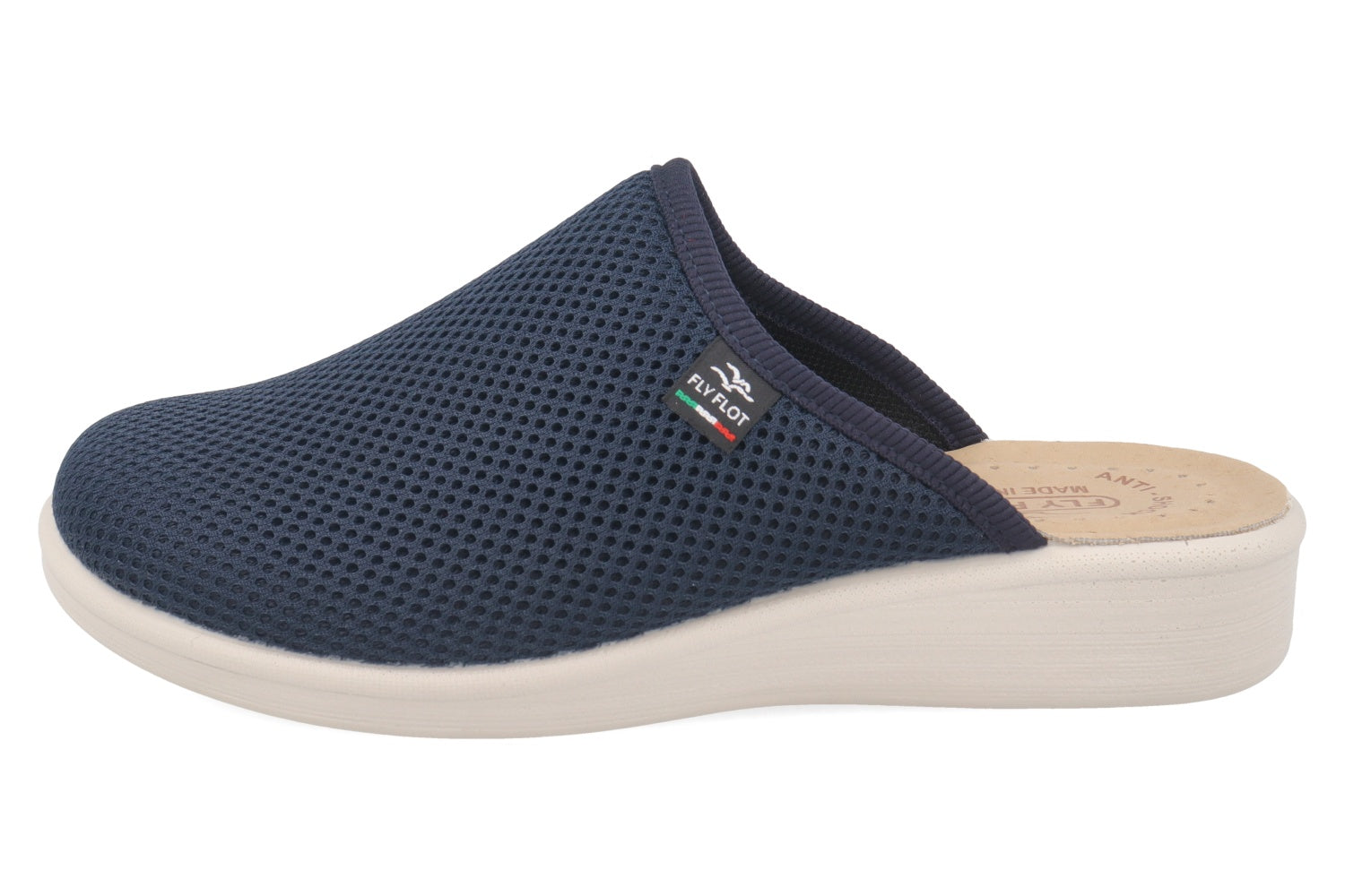 fly-flot-damen-pantolette-aus-elastischem-netz-mit-leder-fu-bett image 3