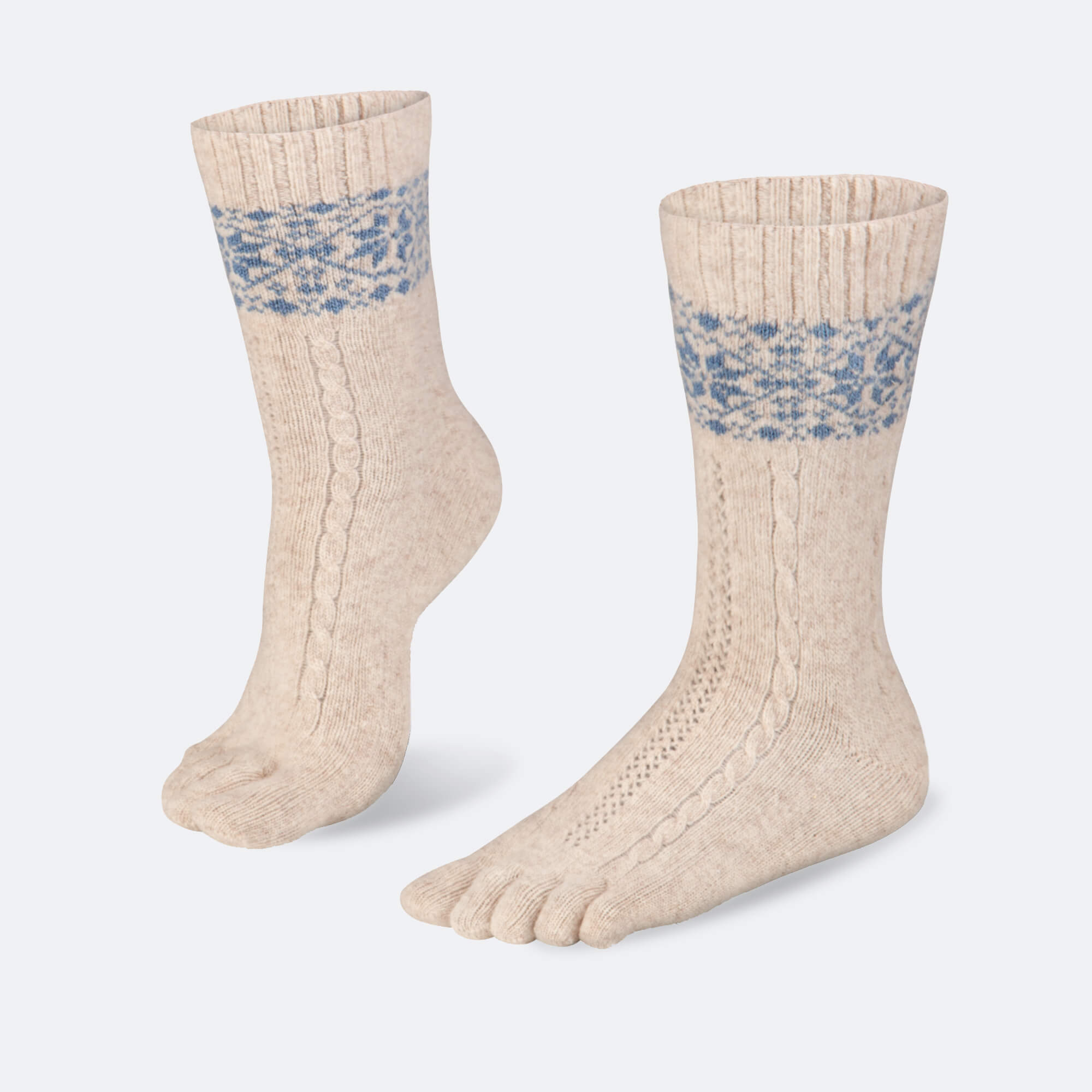 b-r-snowflakes-zehensocken-kaschmir-merinowolle image 4