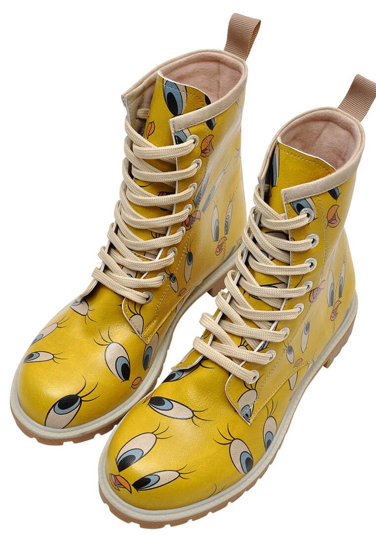 dogo-wb-vegane-damen-stiefeletten-tweety-in-yellow image 2