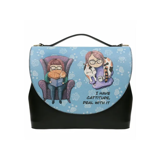 dogo-handy-bag-i-have-cattitude-vegane-umh-ngetasche-mit-griff image 1