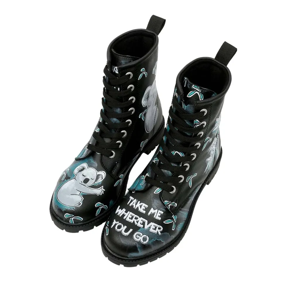 dogo-boots-koala-hug-vegane-damen-stiefeletten-bunt image 1