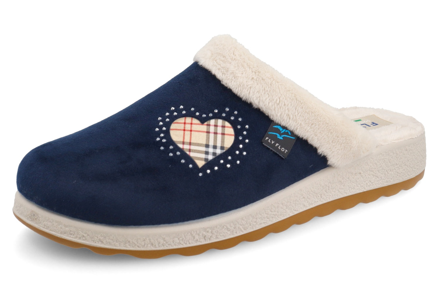 fly-flot-damen-pantolette-aus-weicher-microfibra-mit-pl-sch-fu-bett-3-cm-sohle image 1
