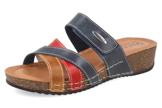 fly-flot-damen-pantolette-leder-mit-klett-4cm-piumatec-sohle image 1