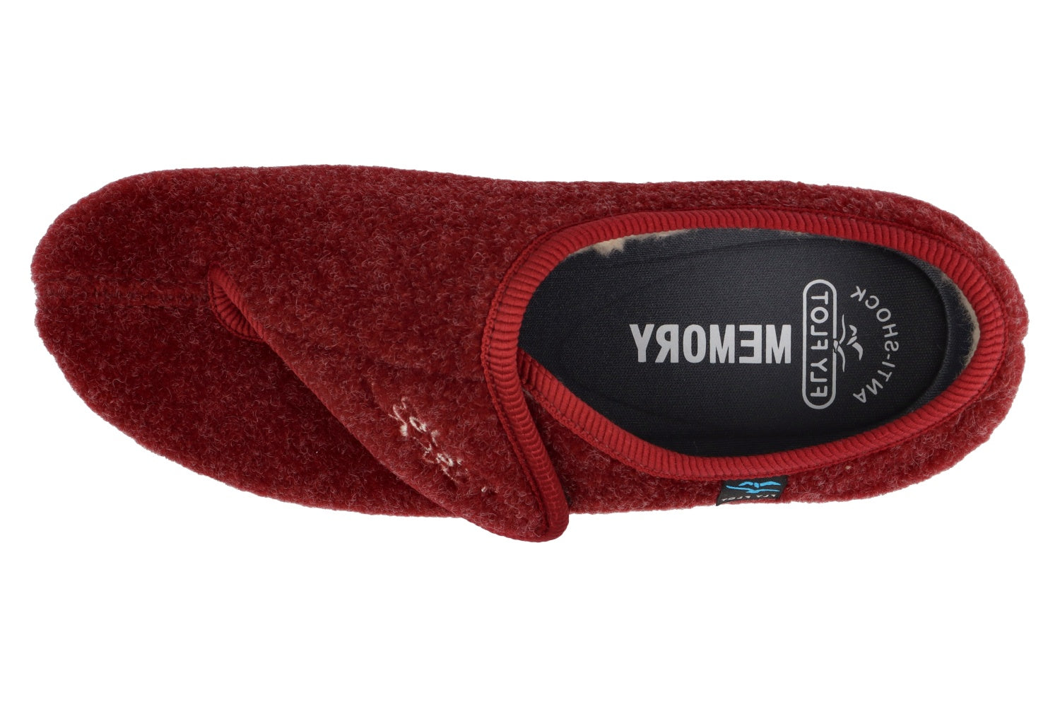 fly-flot-damen-pantoffel-aus-warmem-wollfilz-mit-klett-und-memory-fu-bett image 2