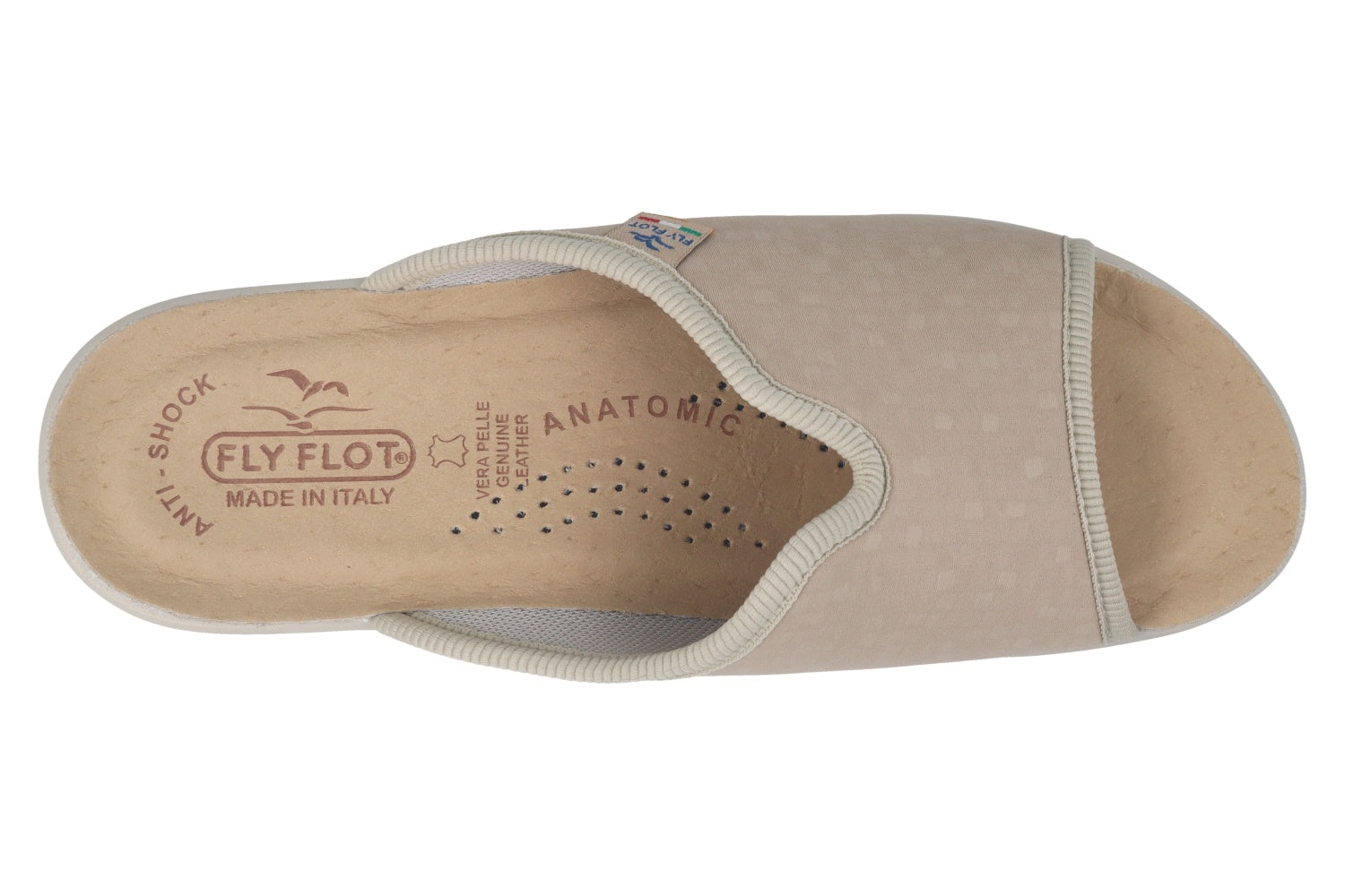 fly-flot-damen-pantoffel-stretch-microfaser-anti-shock-leder-4-cm-sohle image 2