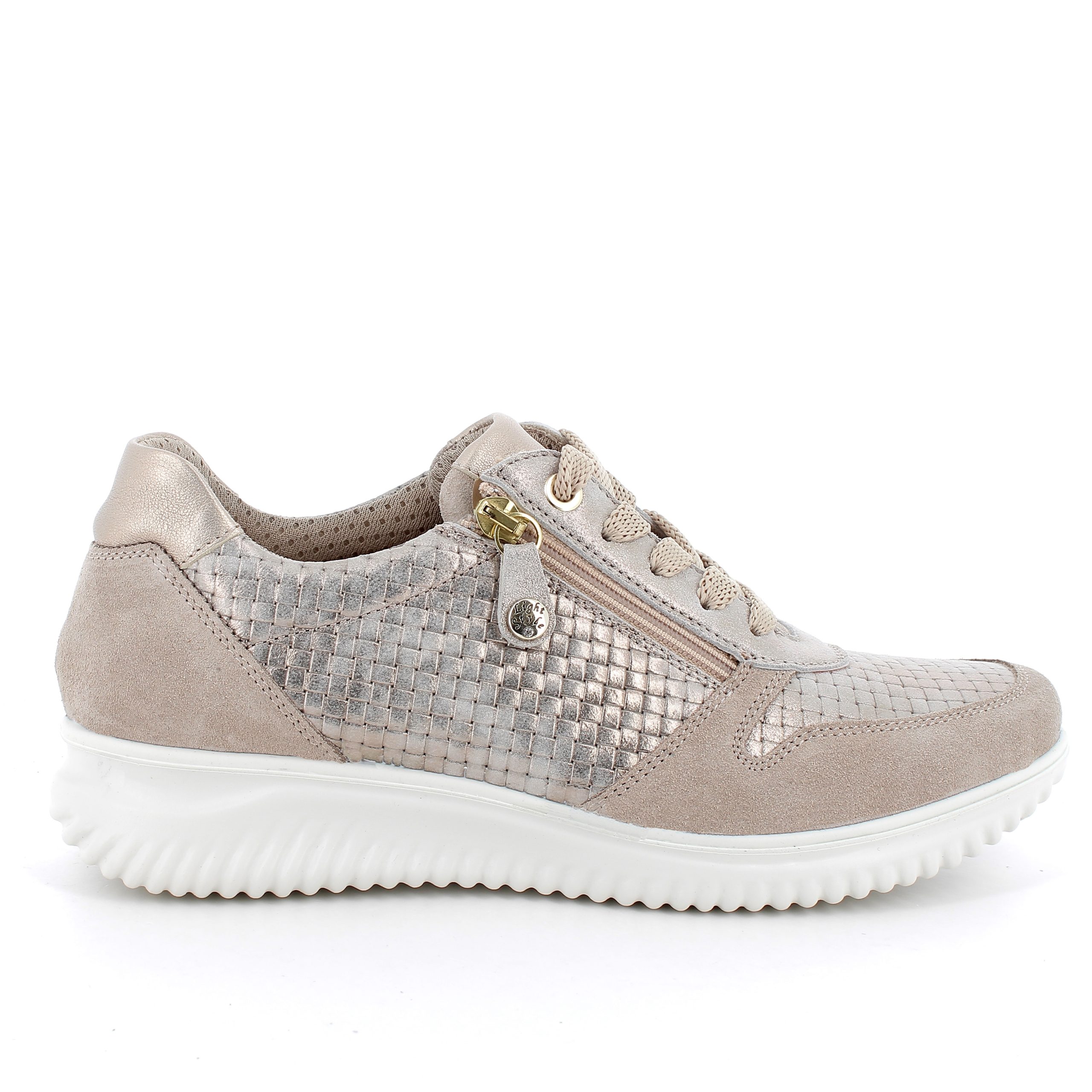imac-damen-schn-rschuh-taupe-flechtleder-rei-verschluss image 1