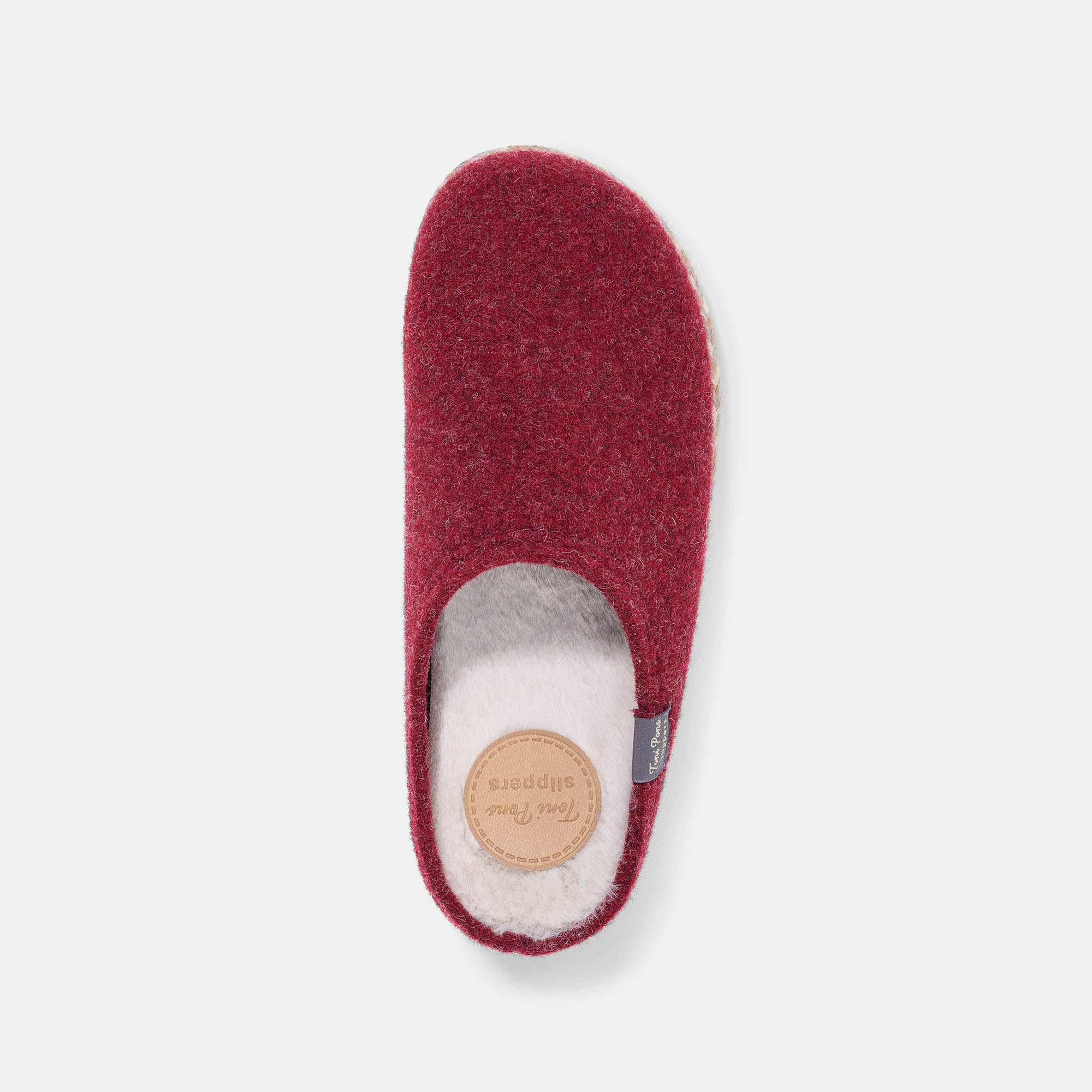 b-r-deli-filz-pantolette-mit-kunstfell-rot image 5