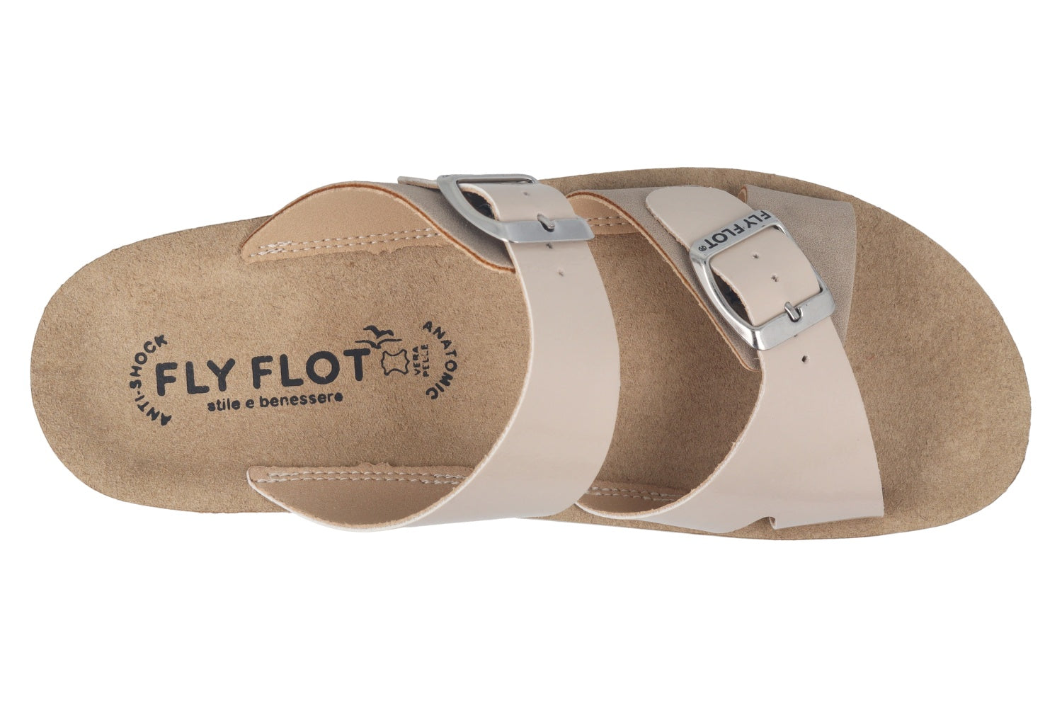 fly-flot-damen-pantolette-aus-microfaser-mit-schnalle-und-lederfu-bett image 2