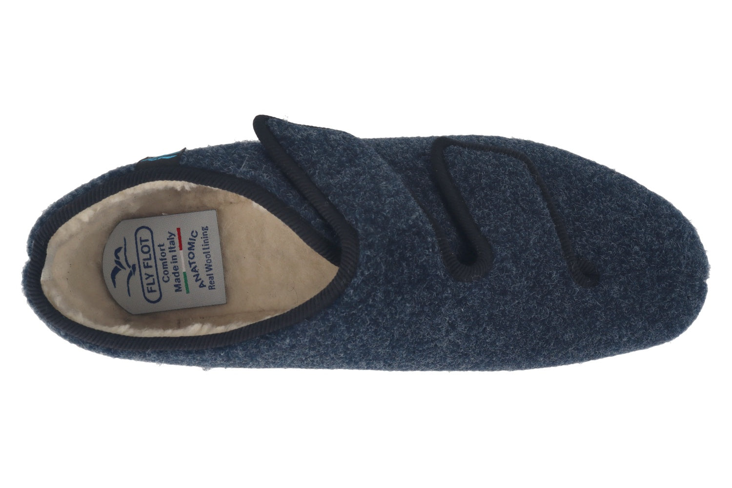 fly-flot-herren-hausschuh-gef-ttert-mit-echter-wolle-und-klett image 2