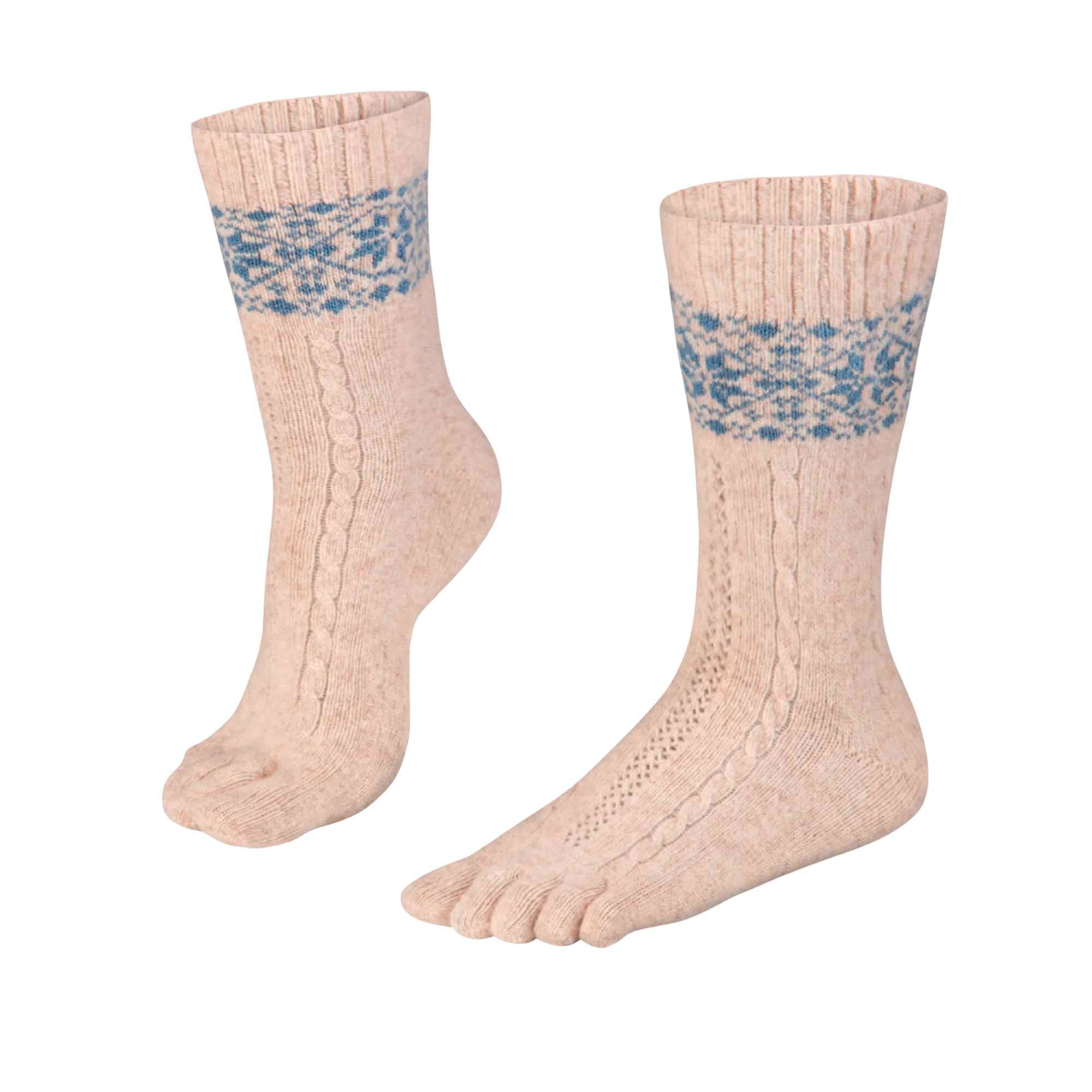 b-r-snowflakes-zehensocken-kaschmir-merinowolle image 3