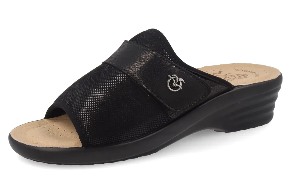 fly-flot-damen-pantolette-microfaser-stretch-klett-anti-shock-4-5-cm-sohle image 1