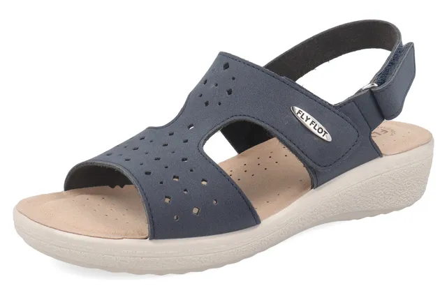 fly-flot-damen-sandale-ecopelle-mit-klettverschluss-4-cm-keilsohle image 1