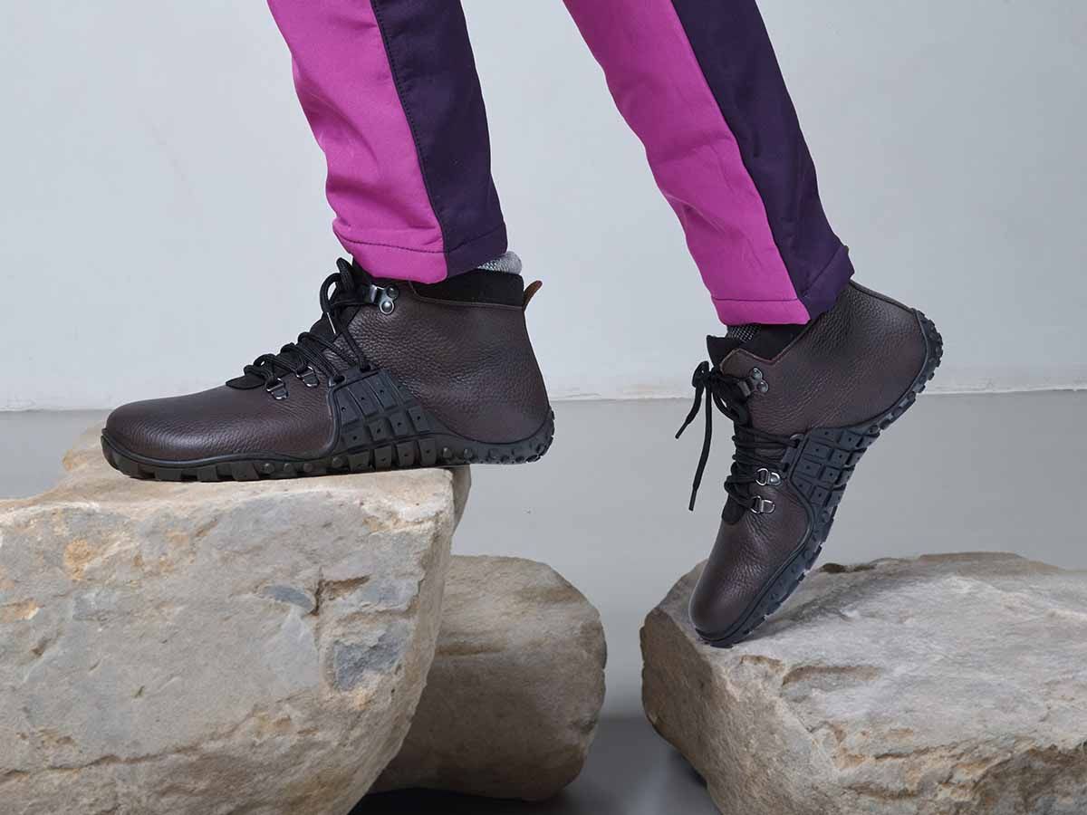 b-r-mountain-barefoot-wanderschuh-leder-braun-schwarz image 8
