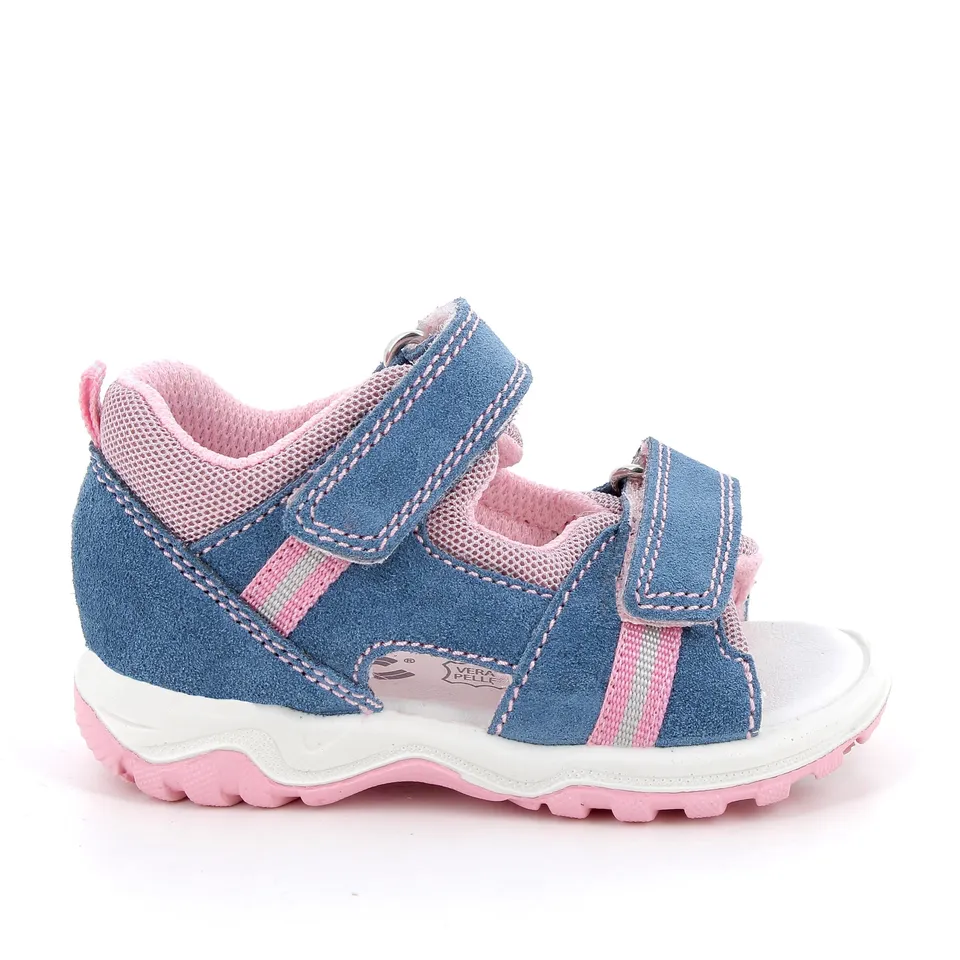 imac-lauflern-sandale-baby-jeans-rosa-doppelklett image 1