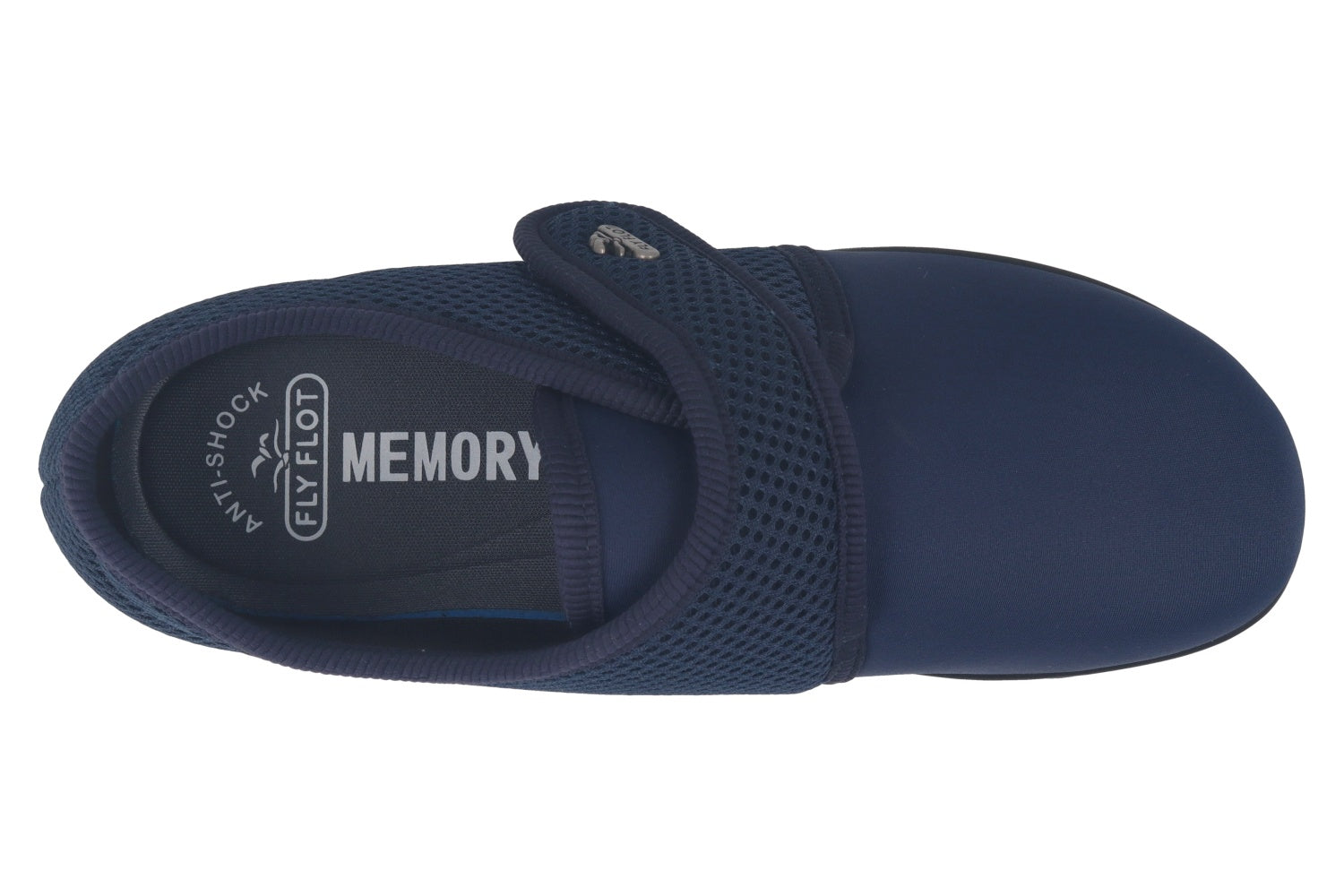fly-flot-damen-hausschuh-elastische-microfaser-mit-klett-memory image 2