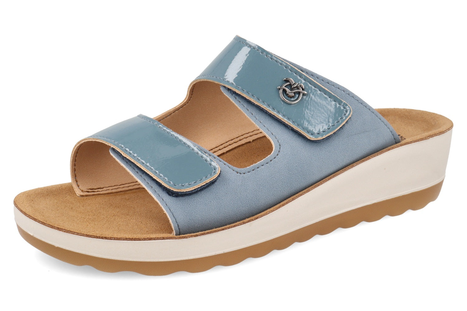 fly-flot-damen-pantolette-stoff-mit-klett-und-leder-fu-bett image 5