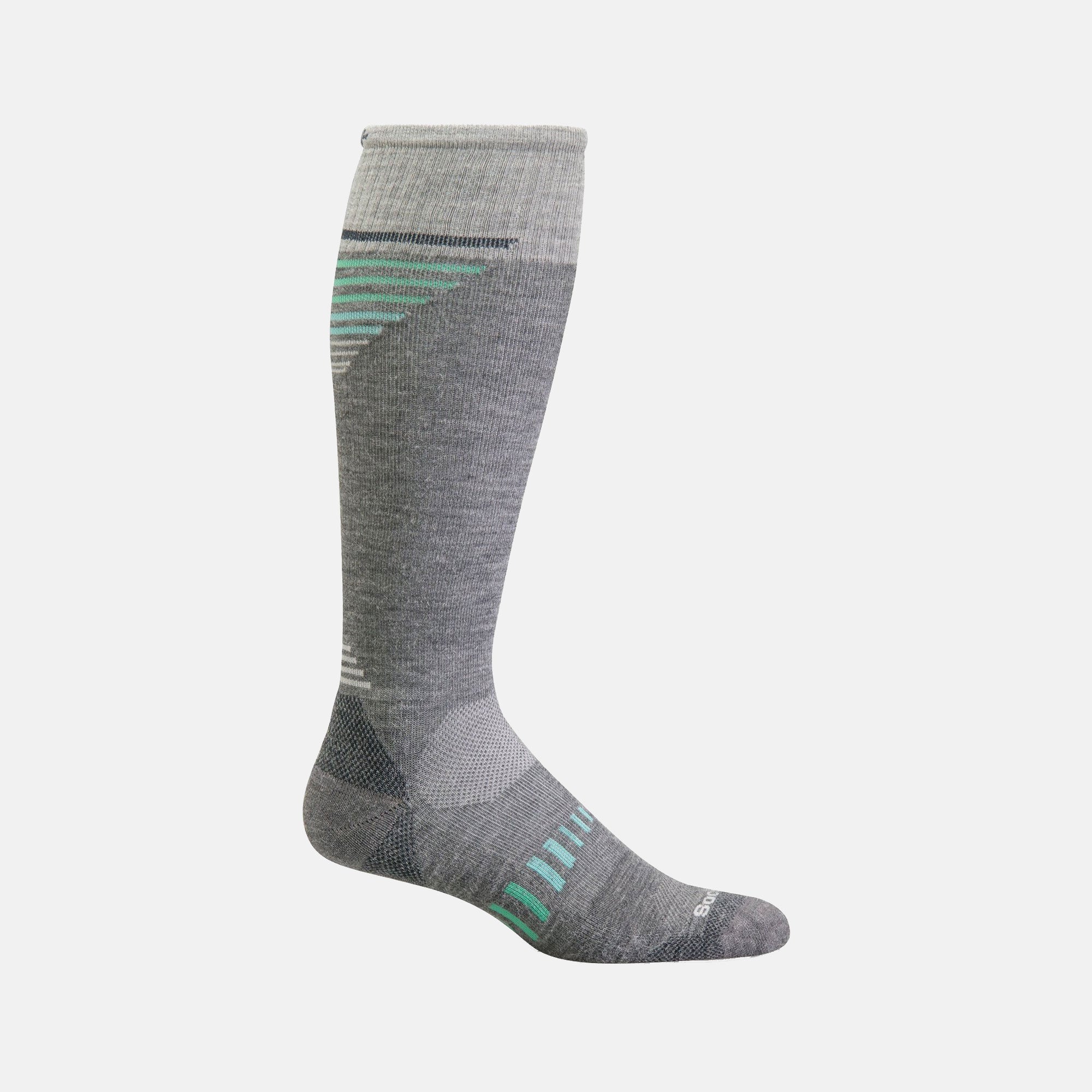 b-r-kompressionsstrumpf-trail-damen-wandersocken-grau image 2