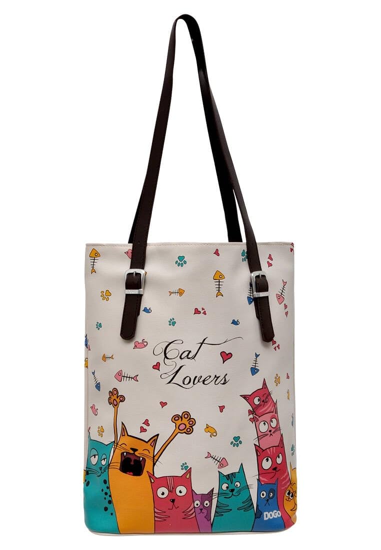 dogo-tall-bag-vegane-damen-schultertasche-umh-ngetasche-cat-lovers image 1