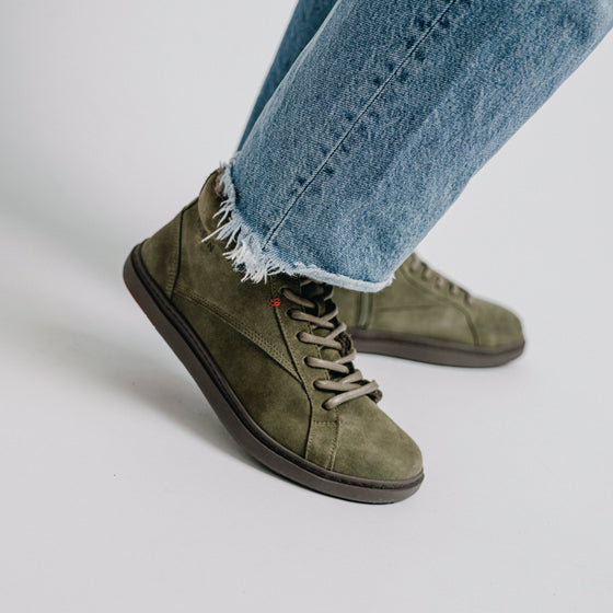 blusun-blsn-030w-damen-winter-barfu-schuh-olive-veloursleder image 2