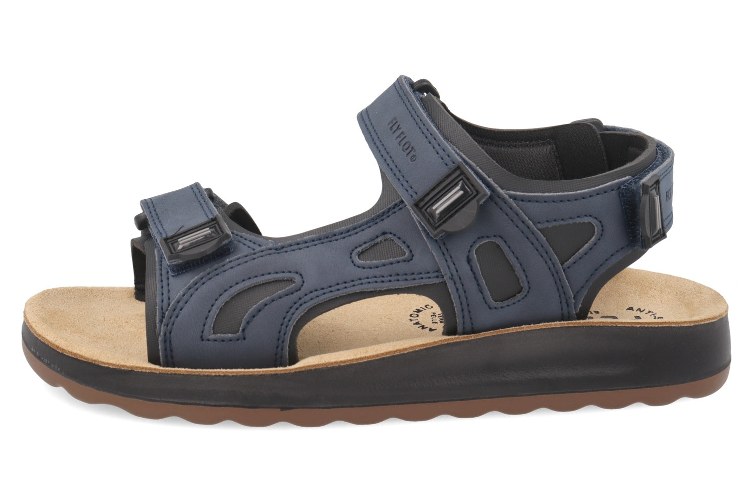 fly-flot-herren-sandale-ecopelle-mit-klett-und-leder-fu-bett image 3