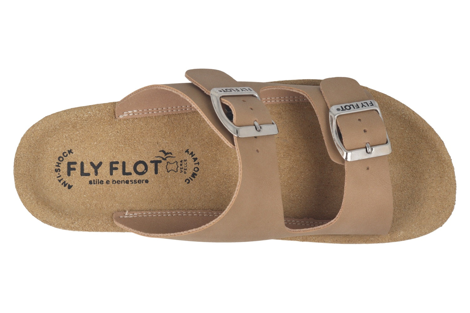 fly-flot-damen-pantolette-weiche-microfaser-mit-schnalle-lederfu-bett image 2