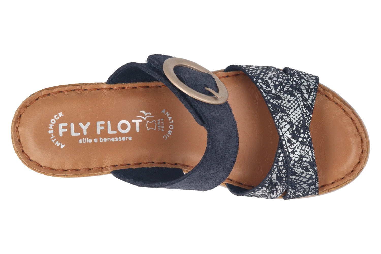 fly-flot-ciabatta-damen-pantolette-aus-echtleder-keil-6-cm-leder-fu-bett image 2