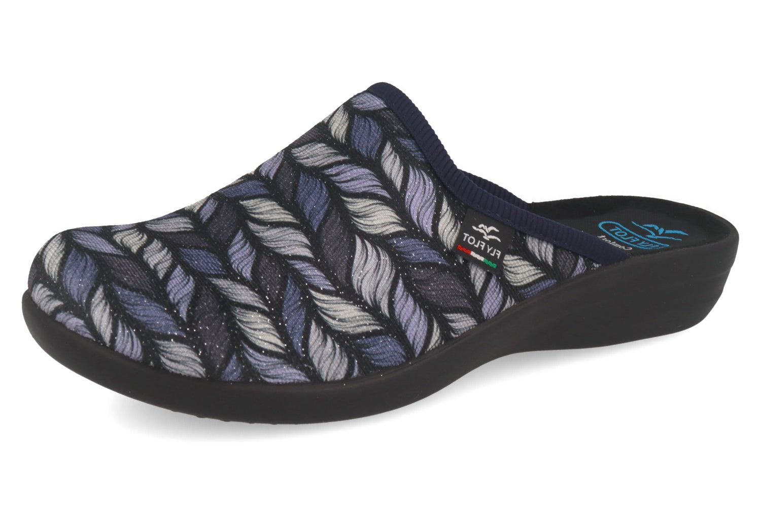 fly-flot-damen-ciabatta-hausschuh-aus-elastischer-stretch-mikrofaser image 1