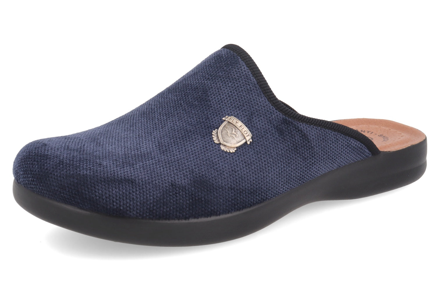 fly-flot-herren-pantolette-aus-weicher-microfaser-mit-leder-fu-bett image 1