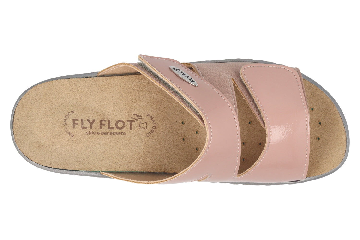 fly-flot-ciabatta-da-donna-in-ecopelle-damen-pantolette-klett-leder image 2