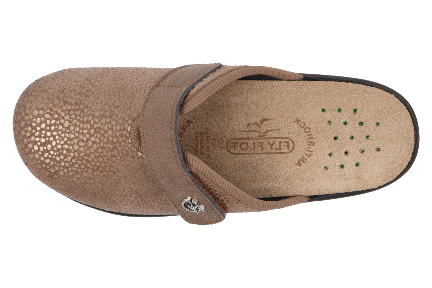 fly-flot-damen-pantolette-stretch-microfaser-klett-lederfu-bett-5-cm image 2