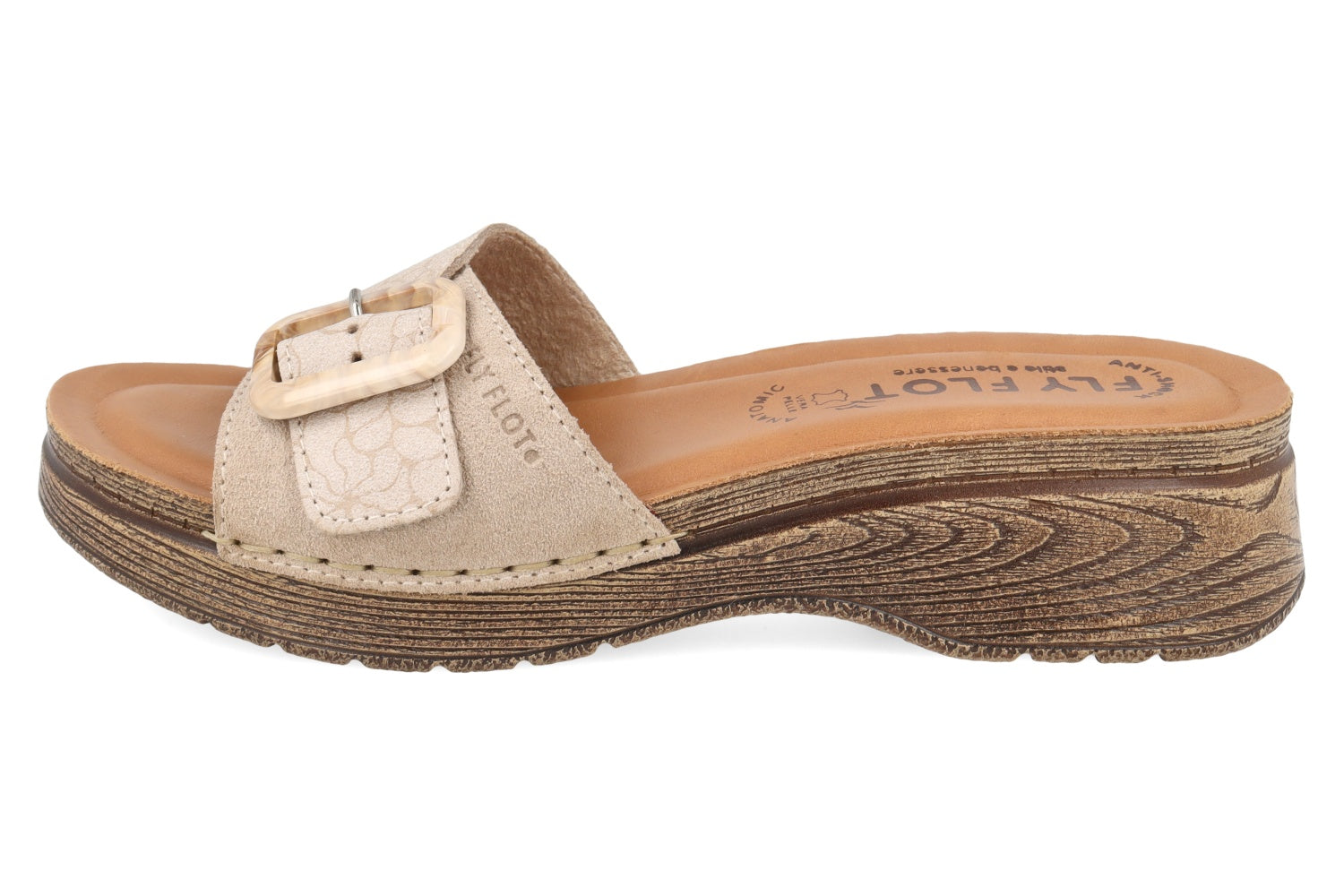 fly-flot-damen-pantoffel-leder-mit-schnalle-anti-shock-4-5-cm-sohle image 3