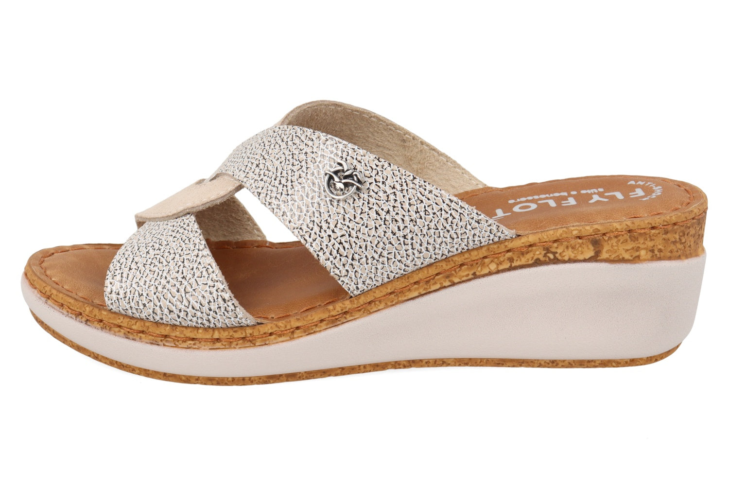 fly-flot-damen-pantolette-leder-mit-anti-shock-fu-bett-6-cm-sohle image 7