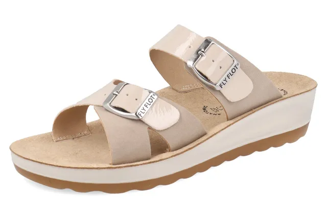 fly-flot-damen-pantolette-aus-microfaser-mit-schnalle-und-lederfu-bett image 1