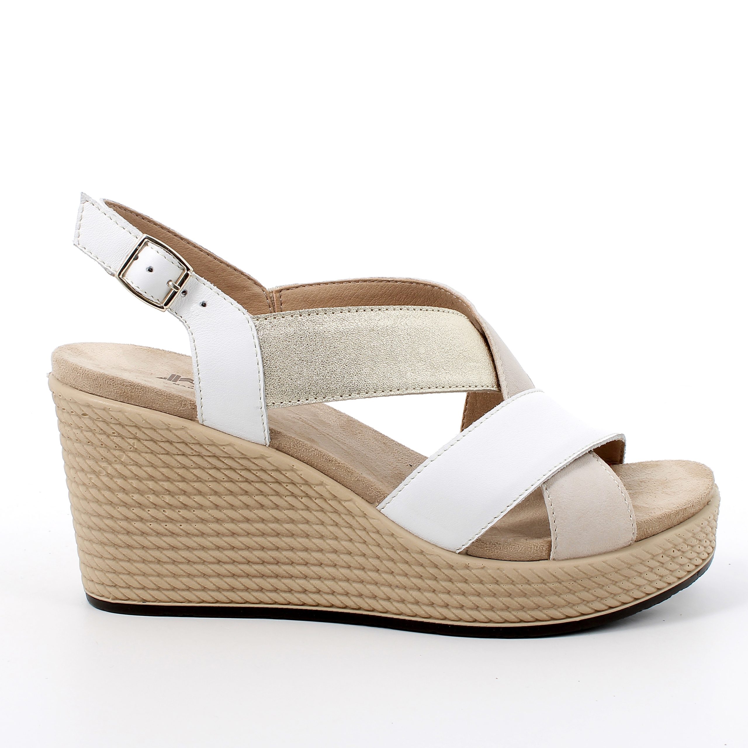 imac-damen-keilsandale-beige-gold-leder image 3