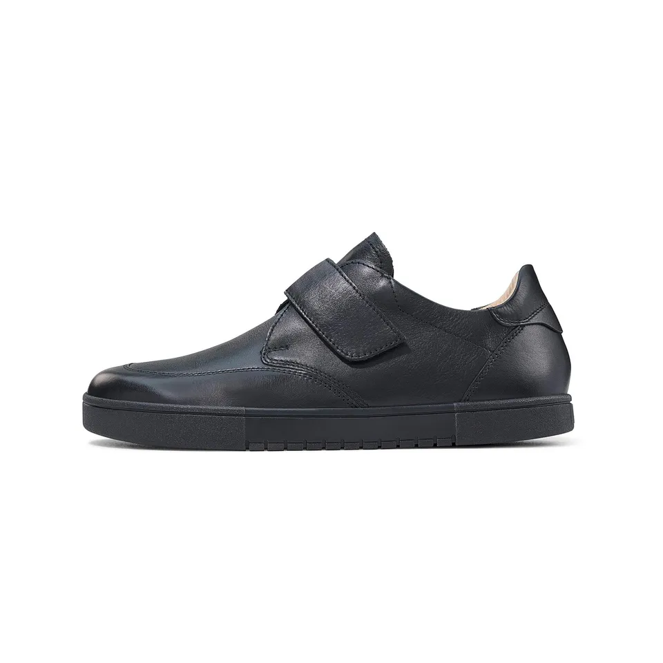 b-r-benno-herren-slipper-grau-schwarz-casual-leder image 1