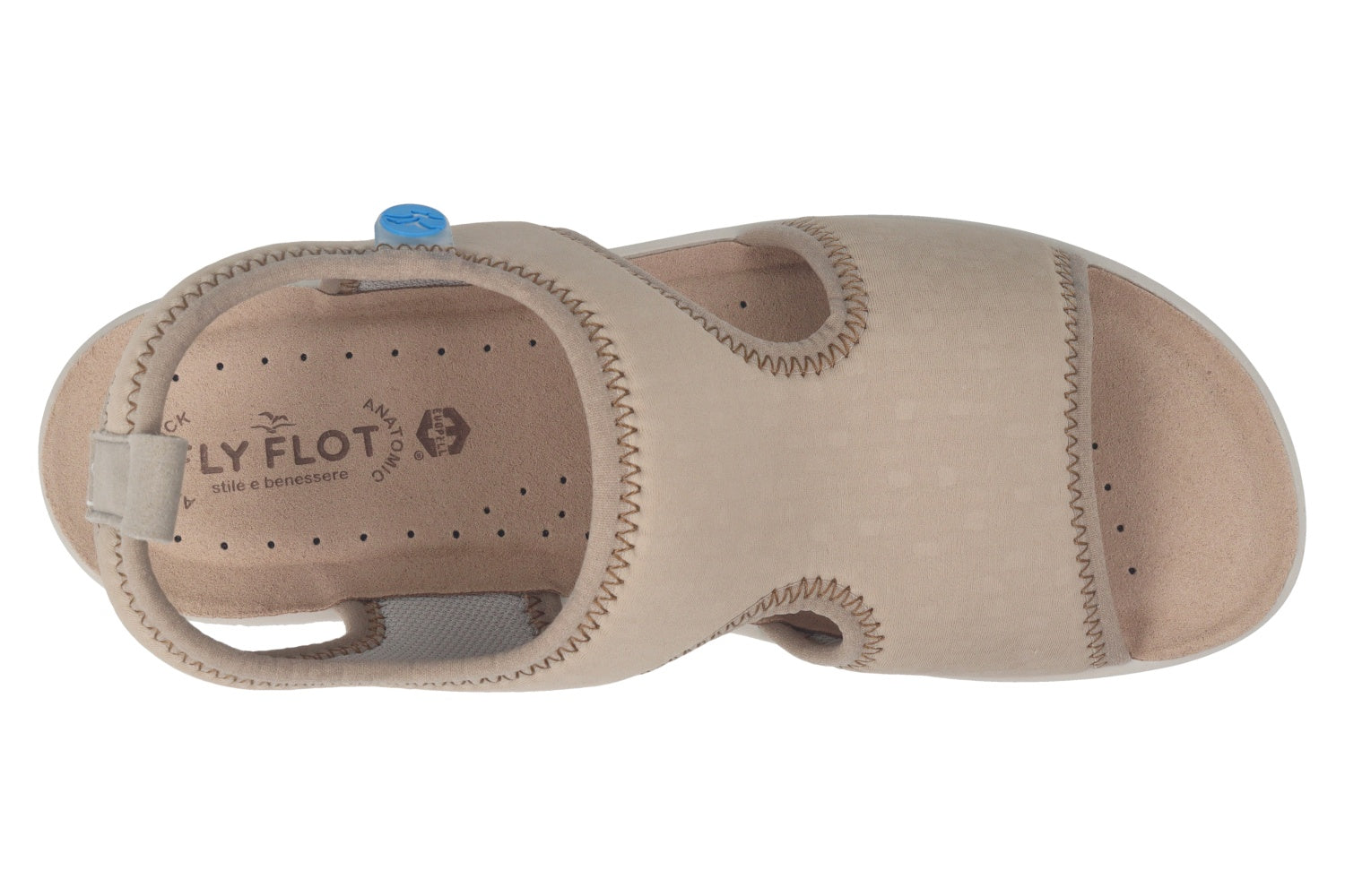 fly-flot-damen-sandale-aus-elastischer-mikrofaser-mit-leder-fu-bett-4-cm image 2