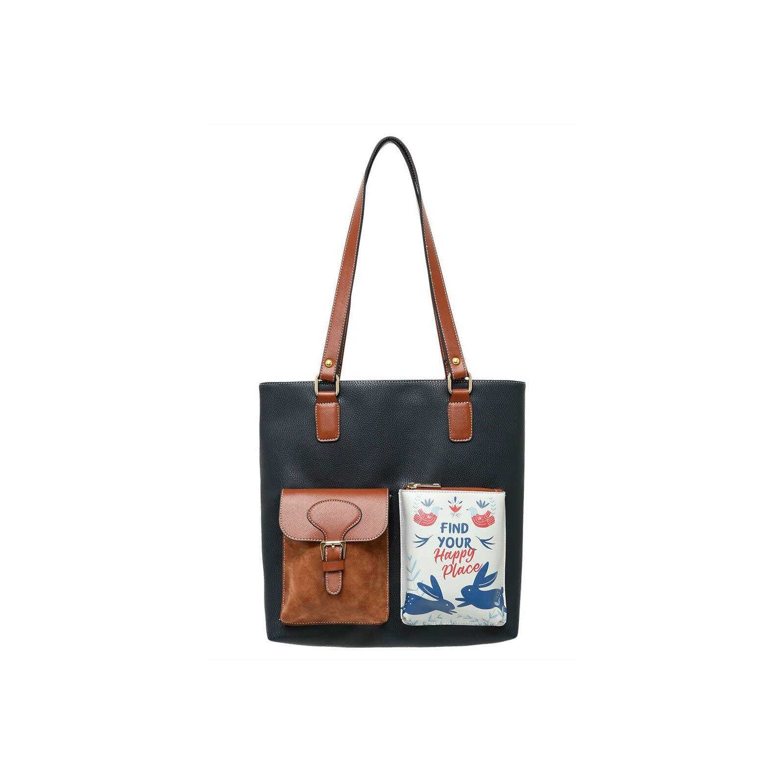 dogo-multi-pocket-bag-vegane-damen-umh-ngetasche-find-your-happy-place image 1