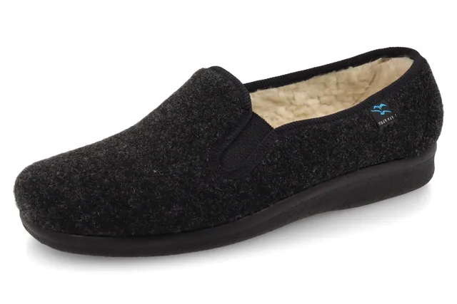fly-flot-herren-pantoffel-echte-wolle-mit-gummi-3-cm-sohle image 1