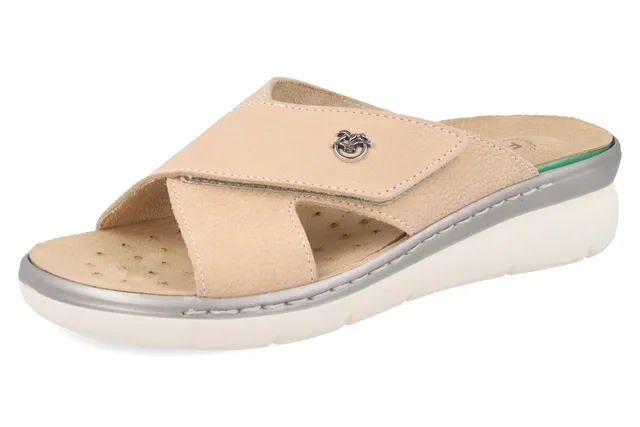 fly-flot-damen-pantolette-aus-leder-klett-wechsel-fu-bett-4-5-cm-sohle image 1