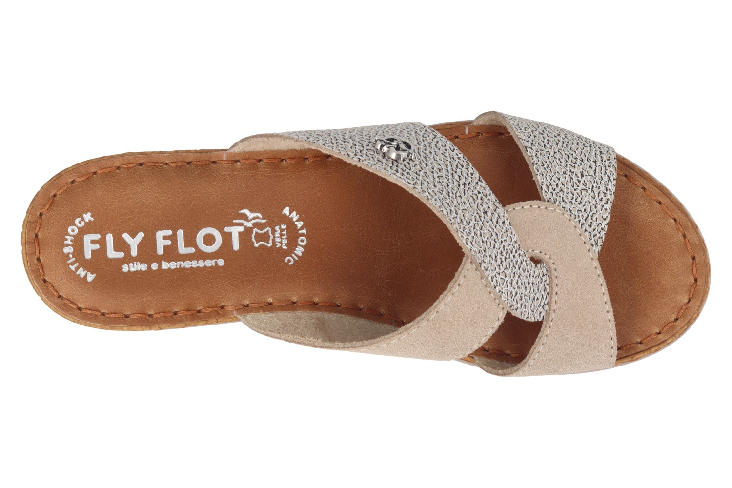 fly-flot-damen-pantolette-leder-mit-anti-shock-fu-bett-6-cm-sohle image 6