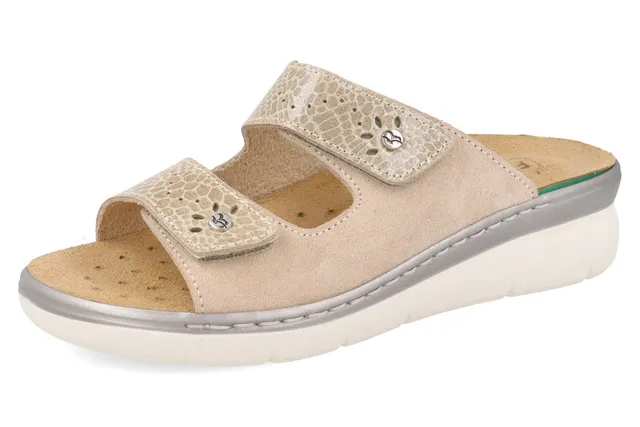 fly-flot-damen-hausschuhe-aus-leder-mit-klett-4-5-cm-sohle image 1