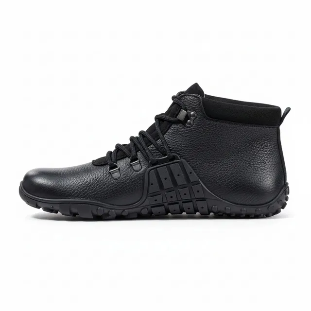 b-r-mountain-barefoot-wanderschuh-leder-braun-schwarz image 1