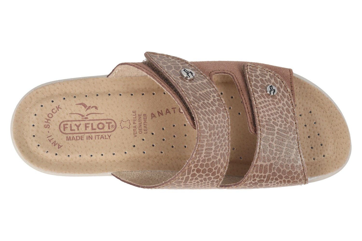 fly-flot-damen-pantolette-echtleder-mit-klett-anti-shock-fu-bett image 2