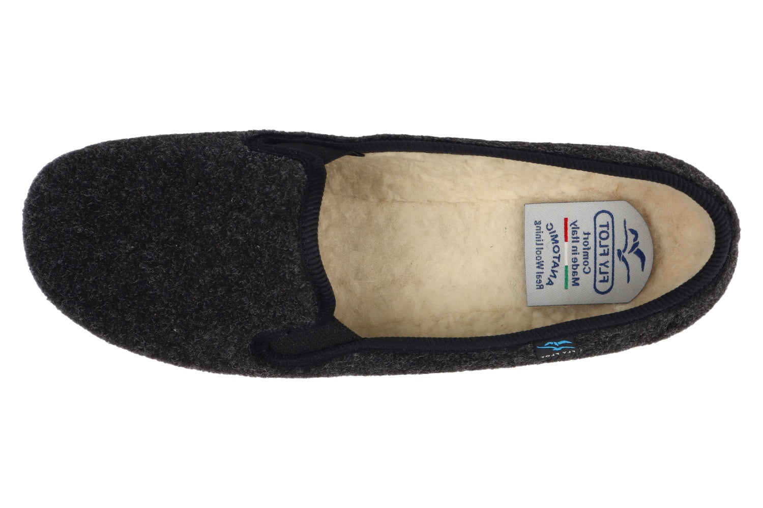 fly-flot-herren-pantoffel-echte-wolle-mit-gummi-3-cm-sohle image 2