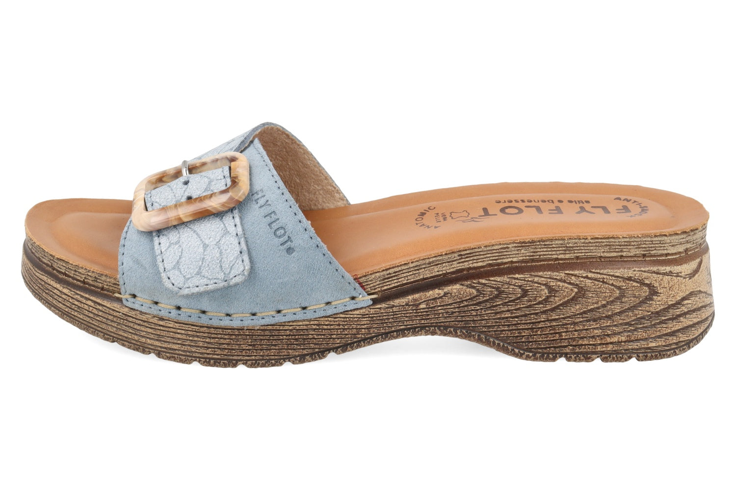 fly-flot-damen-pantoffel-leder-mit-schnalle-anti-shock-4-5-cm-sohle image 7