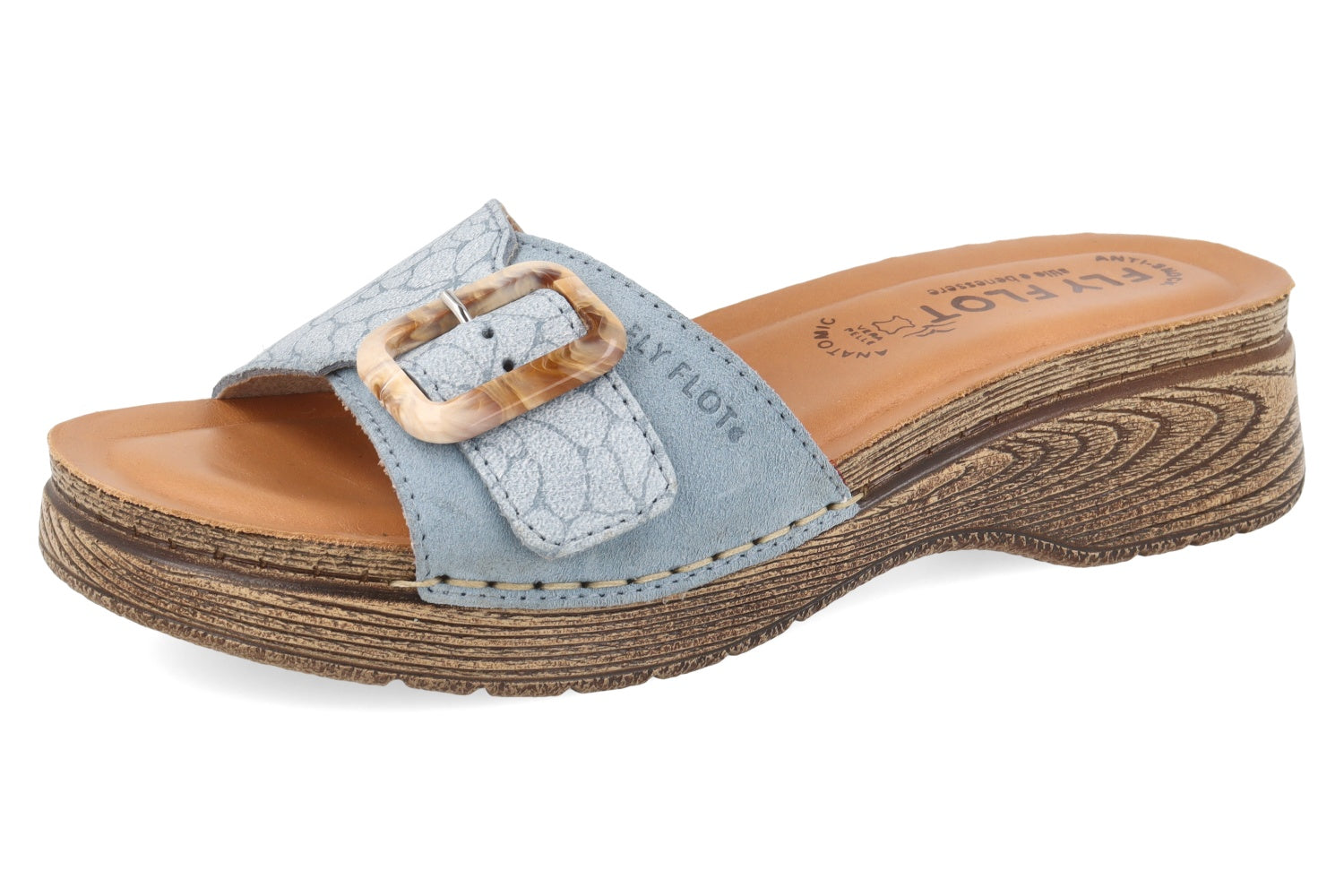 fly-flot-damen-pantoffel-leder-mit-schnalle-anti-shock-4-5-cm-sohle image 5