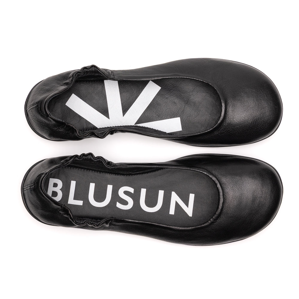 blusun-blsn-010w-barfu-ballerina-damen-schwarz-leder image 2