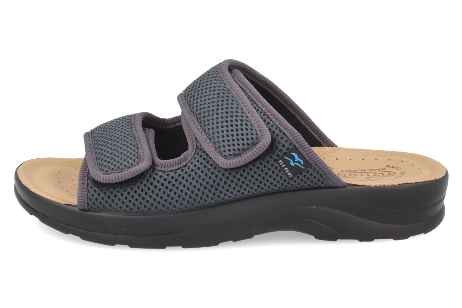 fly-flot-herren-ciabatta-aus-elastischem-netz-pantoffel-mit-klett-und-4-cm-sohle image 7