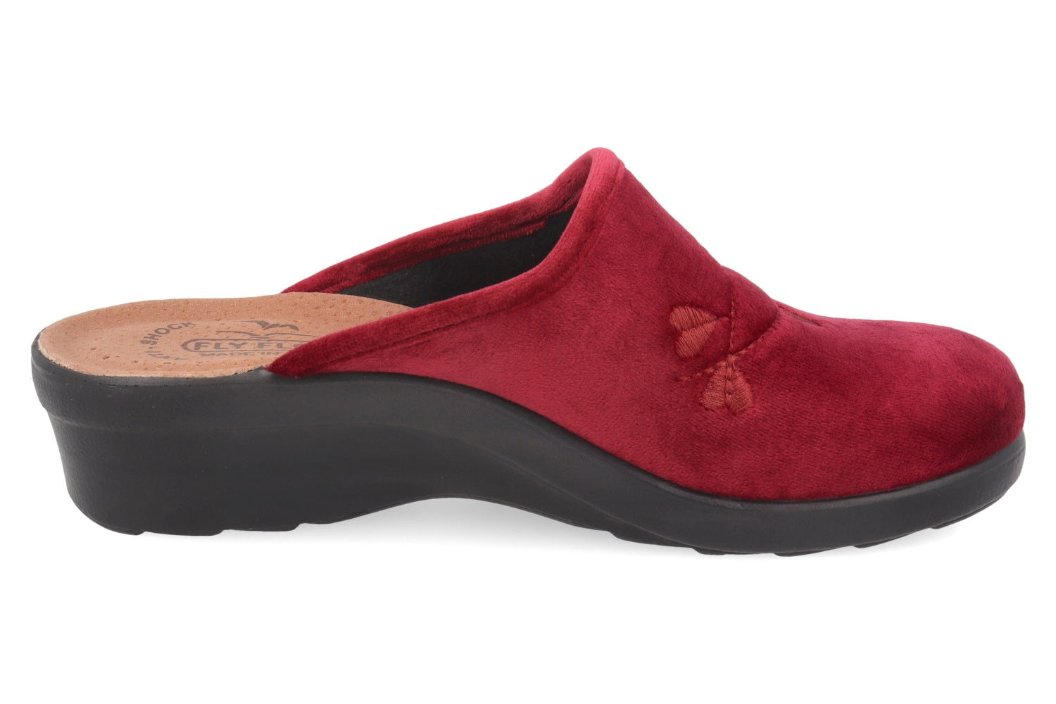 fly-flot-damen-pantolette-aus-weicher-microfaser-leder-polster-4-cm-sohle image 4