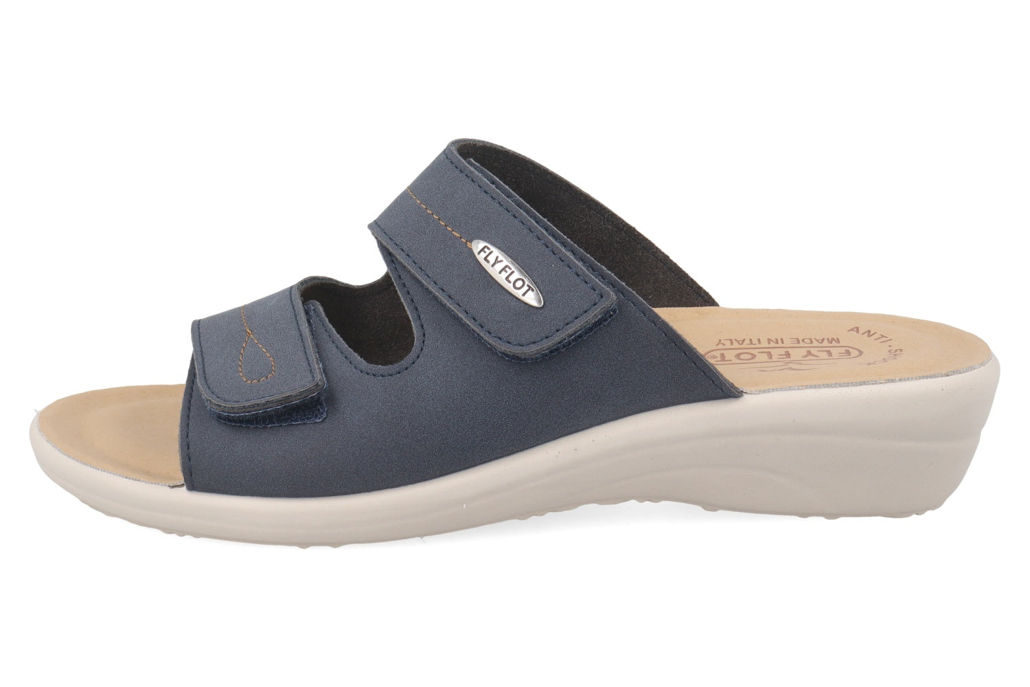 fly-flot-damen-pantolette-aus-ecopelle-mit-klett-und-4-cm-sohle image 3